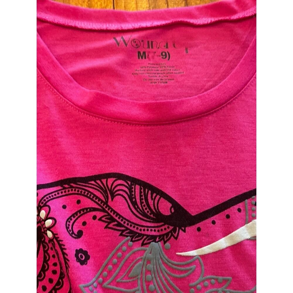 Bright Pink Elephant Graphic T Shirt Womens Size Medium M Short Sleeve EUC - Picture 7 of 10